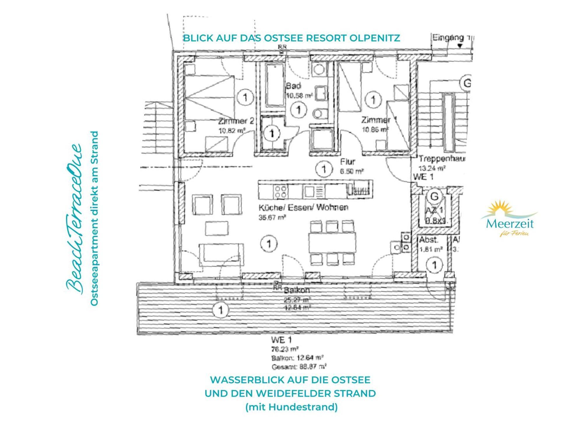 Beachterraceone - Eg, Meerblick, Terrasse, Kamin, Sauna ออลเพนิทซ์ ภายนอก รูปภาพ
